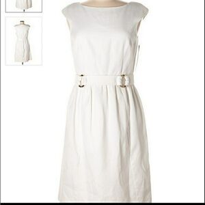 David Meister White A-Line Dress